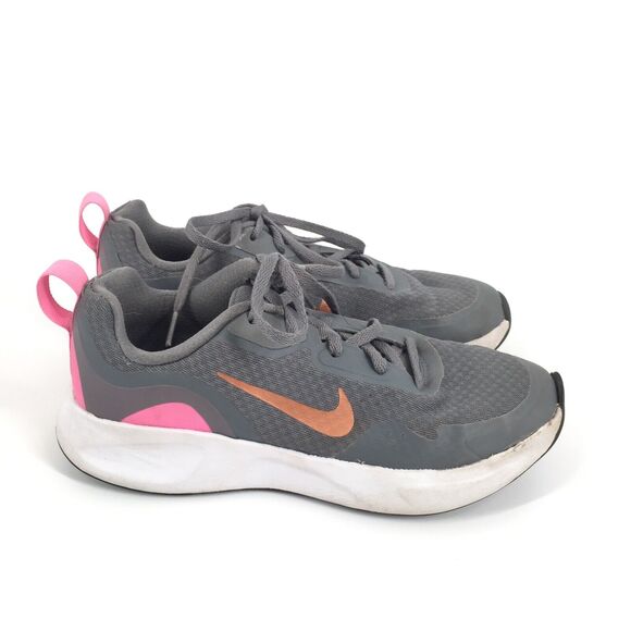 Nike Other - Nike WearAllDay Low Top Sneakers Size 4Y Youth Big Kid Gray Pink Athletic Shoes